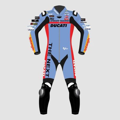 Leather MotoGP Ducati Suit with CE AAA-approved Protection
