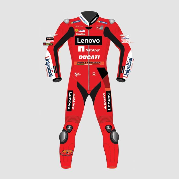 Leather MotoGP Ducati Suit with CE AAA-approved Protection