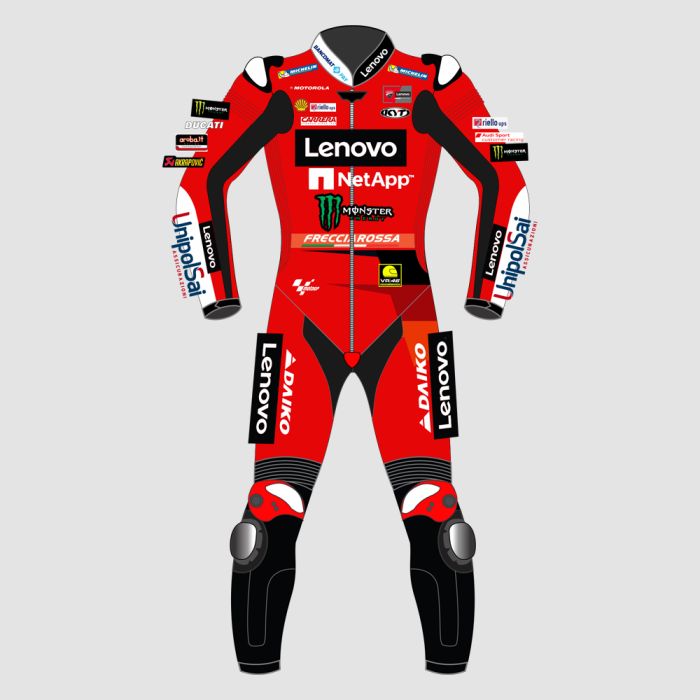 Leather MotoGP Ducati Suit with CE AAA-approved Protection