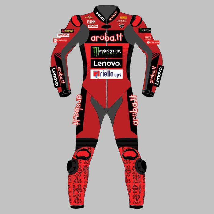 Leather MotoGP Ducati Suit with CE AAA-approved Protection