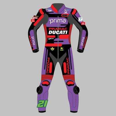 Leather MotoGP Ducati Suit with CE AAA-approved Protection