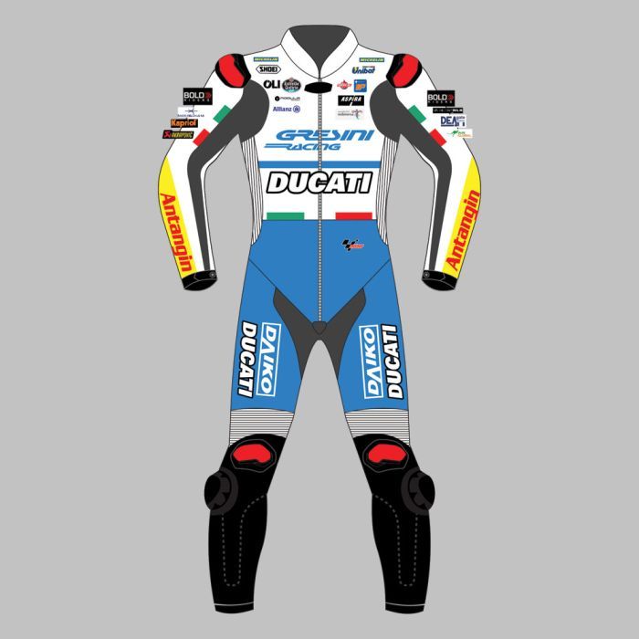 Leather MotoGP Ducati Suit with CE AAA-approved Protection