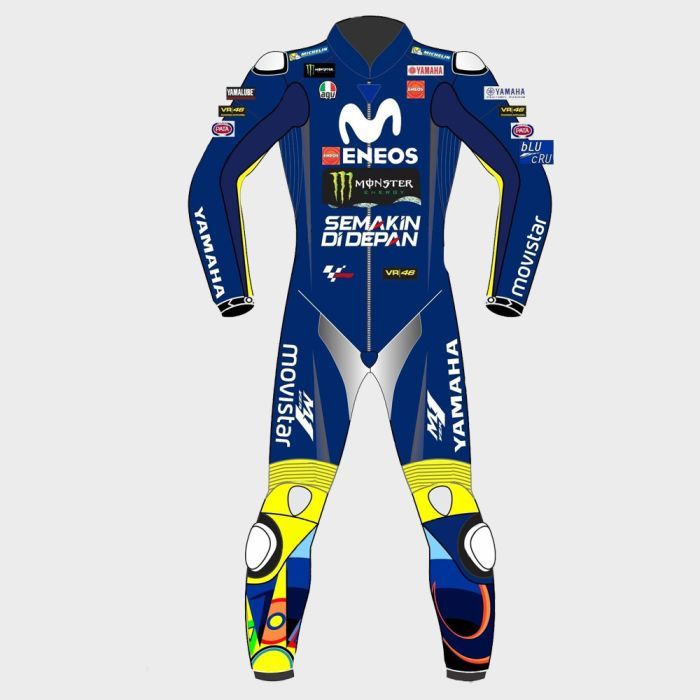 Leather MotoGP Yamaha Suit with CE AAA-approved Protection