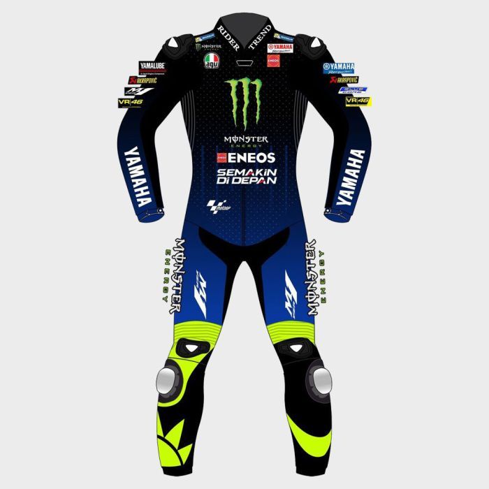 Leather MotoGP Yamaha Suit with CE AAA-approved Protection