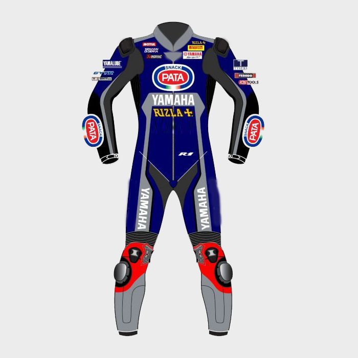 Leather MotoGP Yamaha Suit with CE AAA-approved Protection