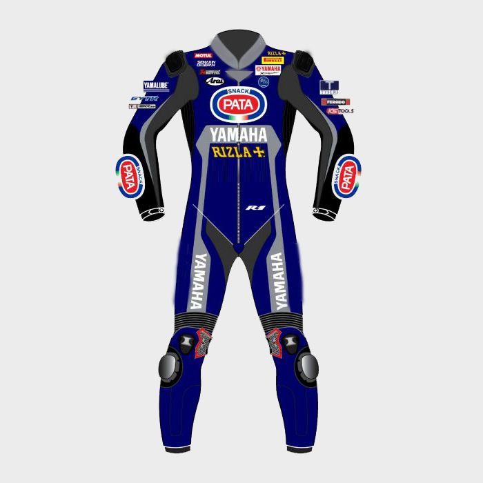 Leather MotoGP Yamaha Suit with CE AAA-approved Protection