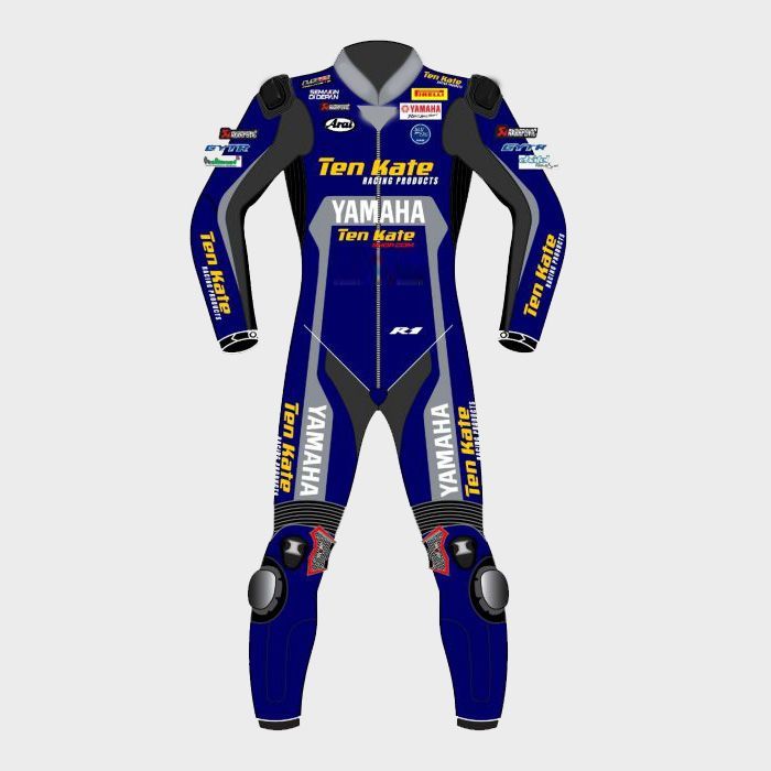 Leather MotoGP Yamaha Suit with CE AAA-approved Protection