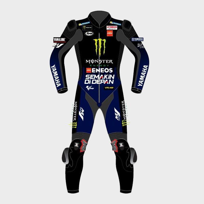 Leather MotoGP Yamaha Suit with CE AAA-approved Protection