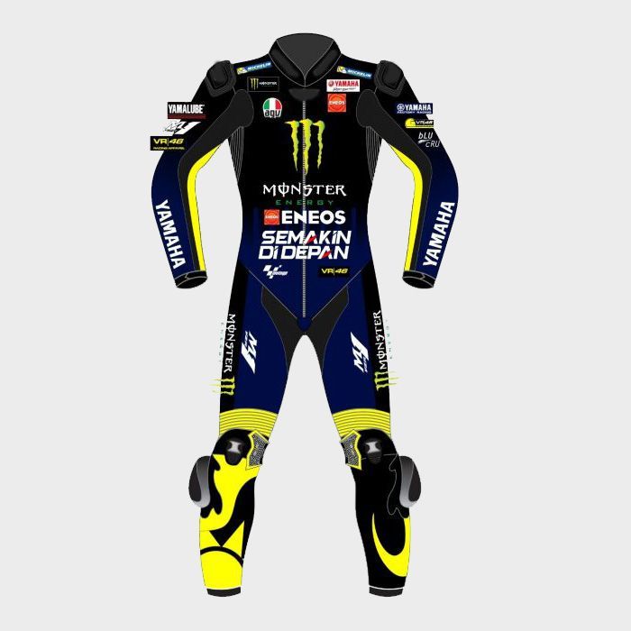 Leather MotoGP Yamaha Suit with CE AAA-approved Protection