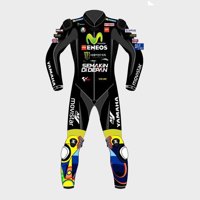 Leather MotoGP Yamaha Suit with CE AAA-approved Protection