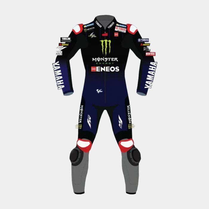 Leather MotoGP Yamaha Suit with CE AAA-approved Protection