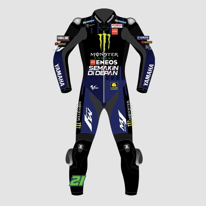 Leather MotoGP Yamaha Suit with CE AAA-approved Protection