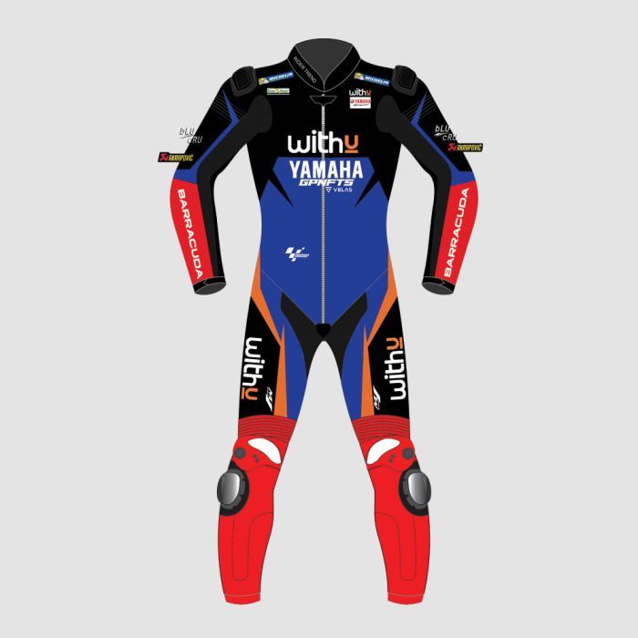 Leather MotoGP Yamaha Suit with CE AAA-approved Protection