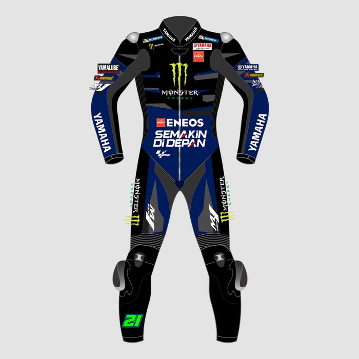 Leather MotoGP Yamaha Suit with CE AAA-approved Protection