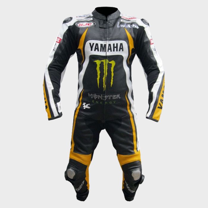 Leather MotoGP Yamaha Suit with CE AAA-approved Protection