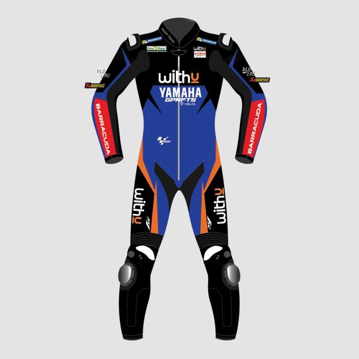 Leather MotoGP Yamaha Suit with CE AAA-approved Protection