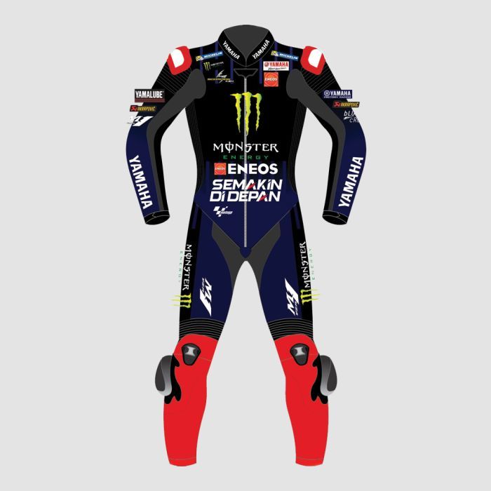 Leather MotoGP Yamaha Suit with CE AAA-approved Protection