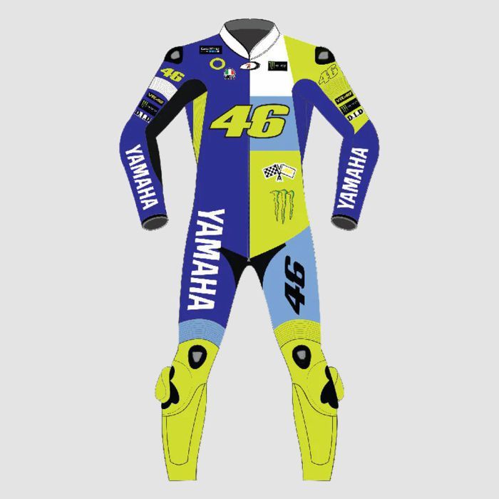 Leather MotoGP Yamaha Suit with CE AAA-approved Protection
