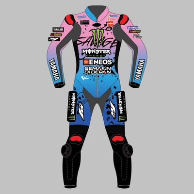 Leather MotoGP Yamaha Suit with CE AAA-approved Protection