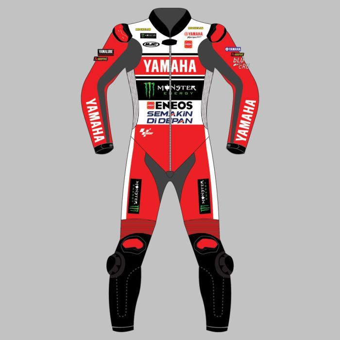Leather MotoGP Yamaha Suit with CE AAA-approved Protection