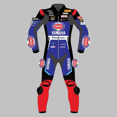 Leather MotoGP Yamaha Suit with CE AAA-approved Protection