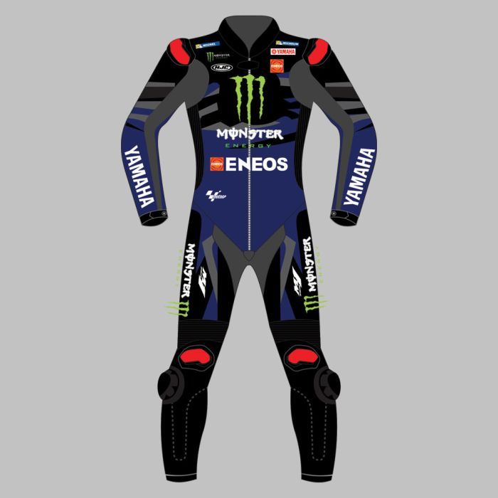 Leather MotoGP Yamaha Suit with CE AAA-approved Protection