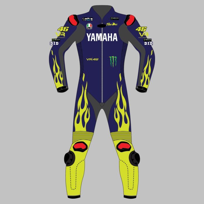 Leather MotoGP Yamaha Suit with CE AAA-approved Protection