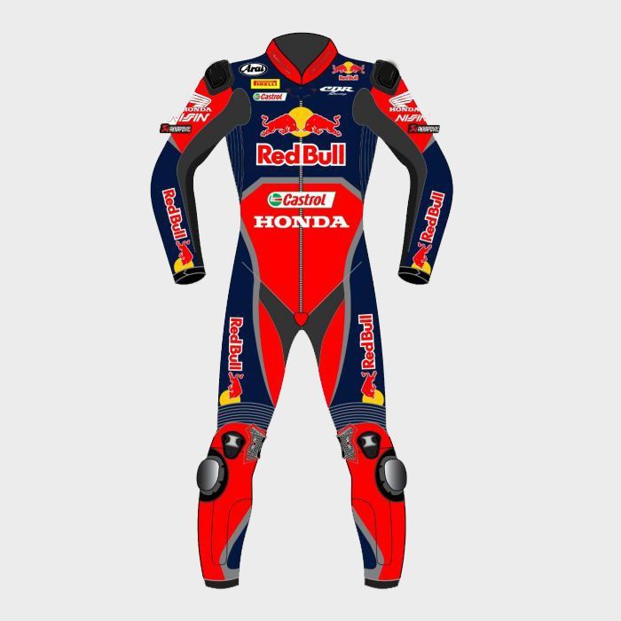 Leather MotoGP Honda Suit with CE AAA-approved Protection