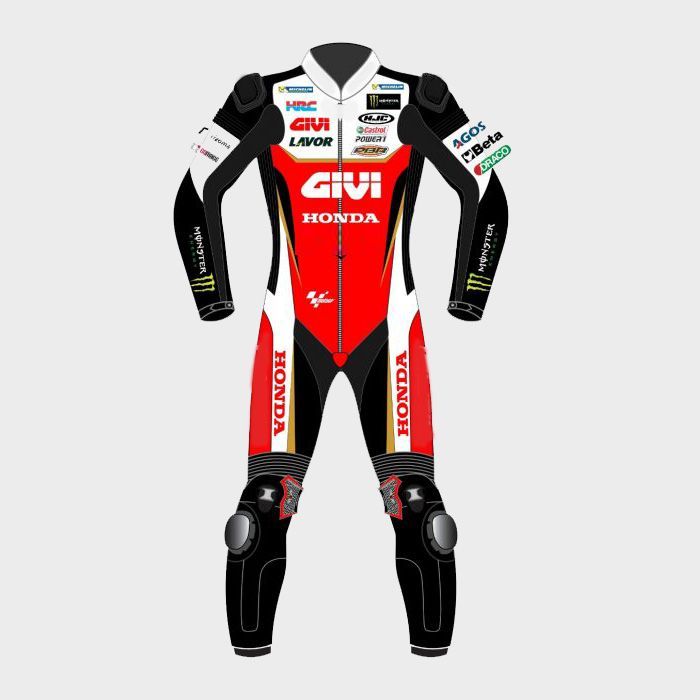 Leather MotoGP Honda Suit with CE AAA-approved Protection