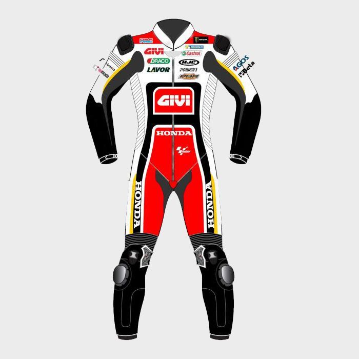 Leather MotoGP Honda Suit with CE AAA-approved Protection