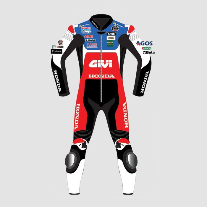 Leather MotoGP Honda Suit with CE AAA-approved Protection
