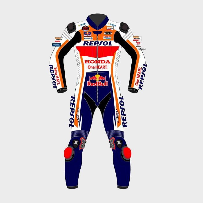 Leather MotoGP Honda Suit with CE AAA-approved Protection