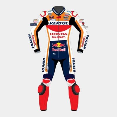 Leather MotoGP Honda Suit with CE AAA-approved Protection