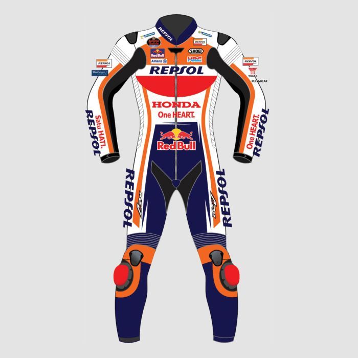 Leather MotoGP Honda Suit with CE AAA-approved Protection