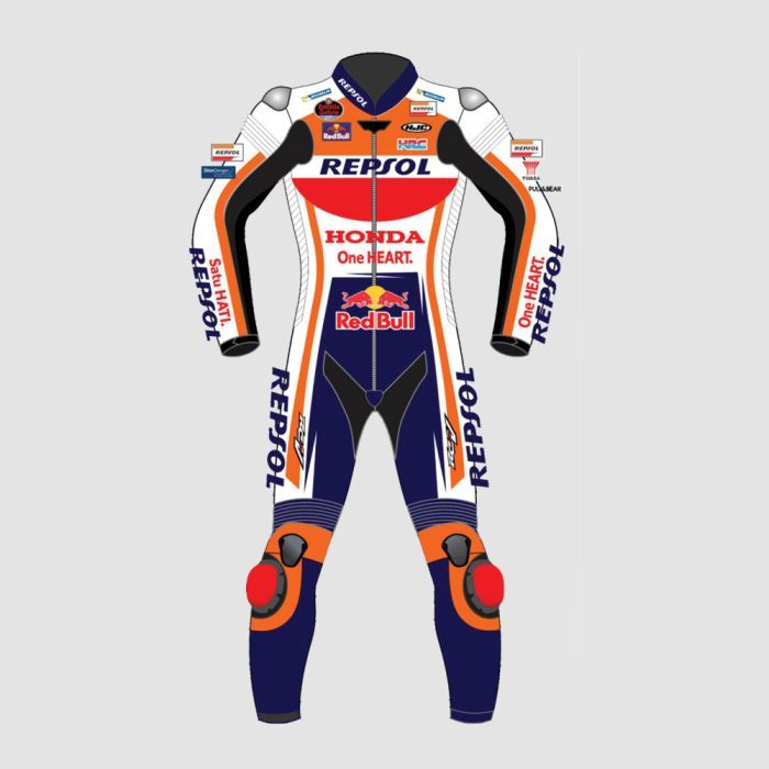 Leather MotoGP Honda Suit with CE AAA-approved Protection