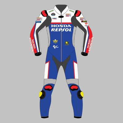 Leather MotoGP Honda Suit with CE AAA-approved Protection