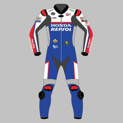 Leather MotoGP Honda Suit with CE AAA-approved Protection