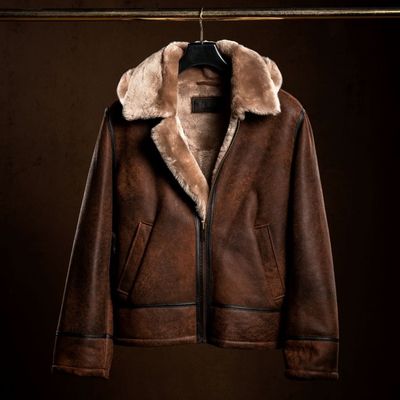 Men’s Premium Suede Leather Jacket with Full Fur Lining