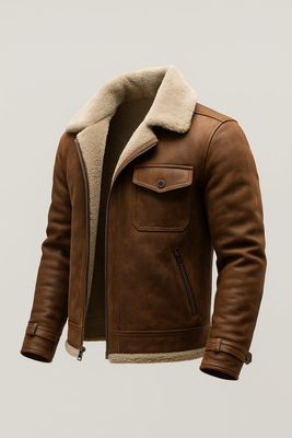 Men’s Premium Suede Leather Jacket with Full Fur Lining
