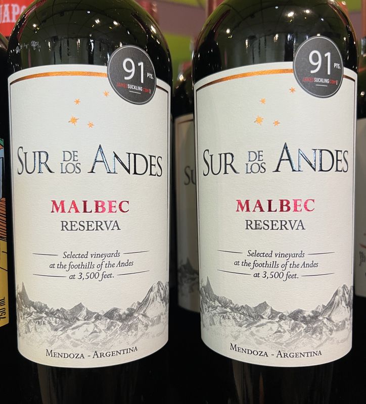 SUR DE LOS ANDES MALBEC 750 ML