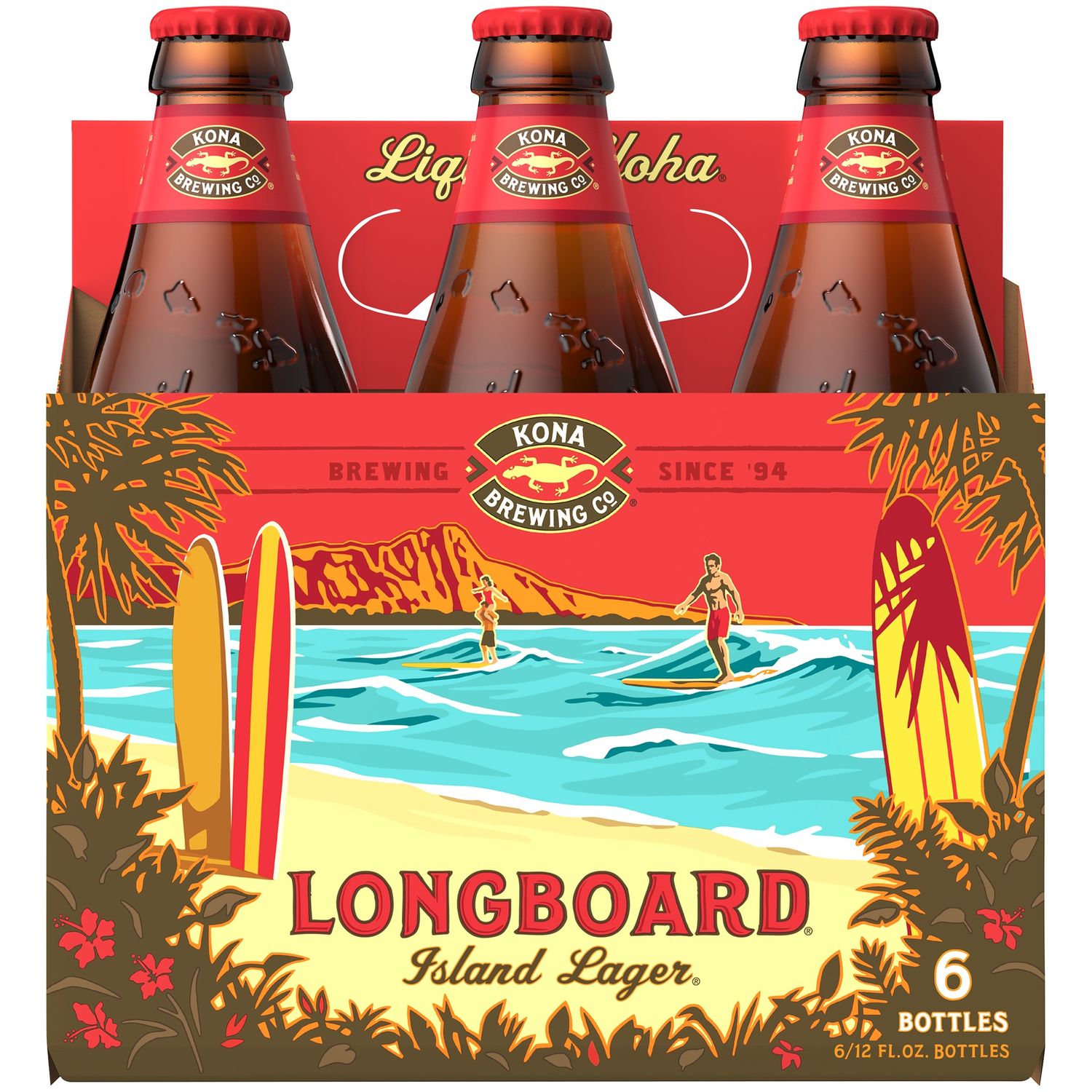 KONA LONG BOARD LARGER 6PK