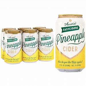 AUSTIN PINEAPPLE CIDER 6PK 12 OZ CAN
