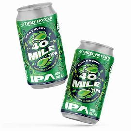 THREE NOTCH’D 40 MILE IPA 6 PK CAN