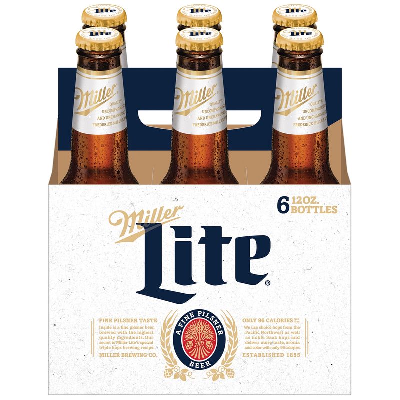 MILLER LITE 6 PK 12OZ BTL