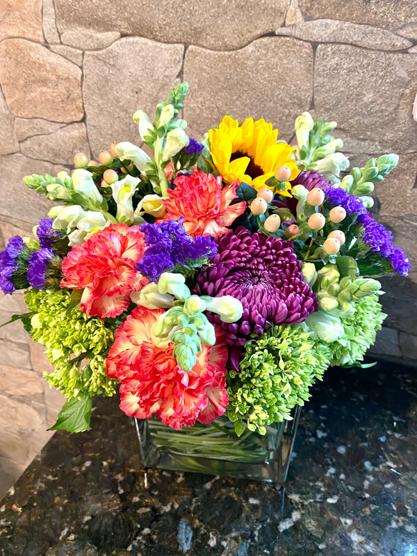 $90 Seasonal Fresh Flower Vase Arrangement