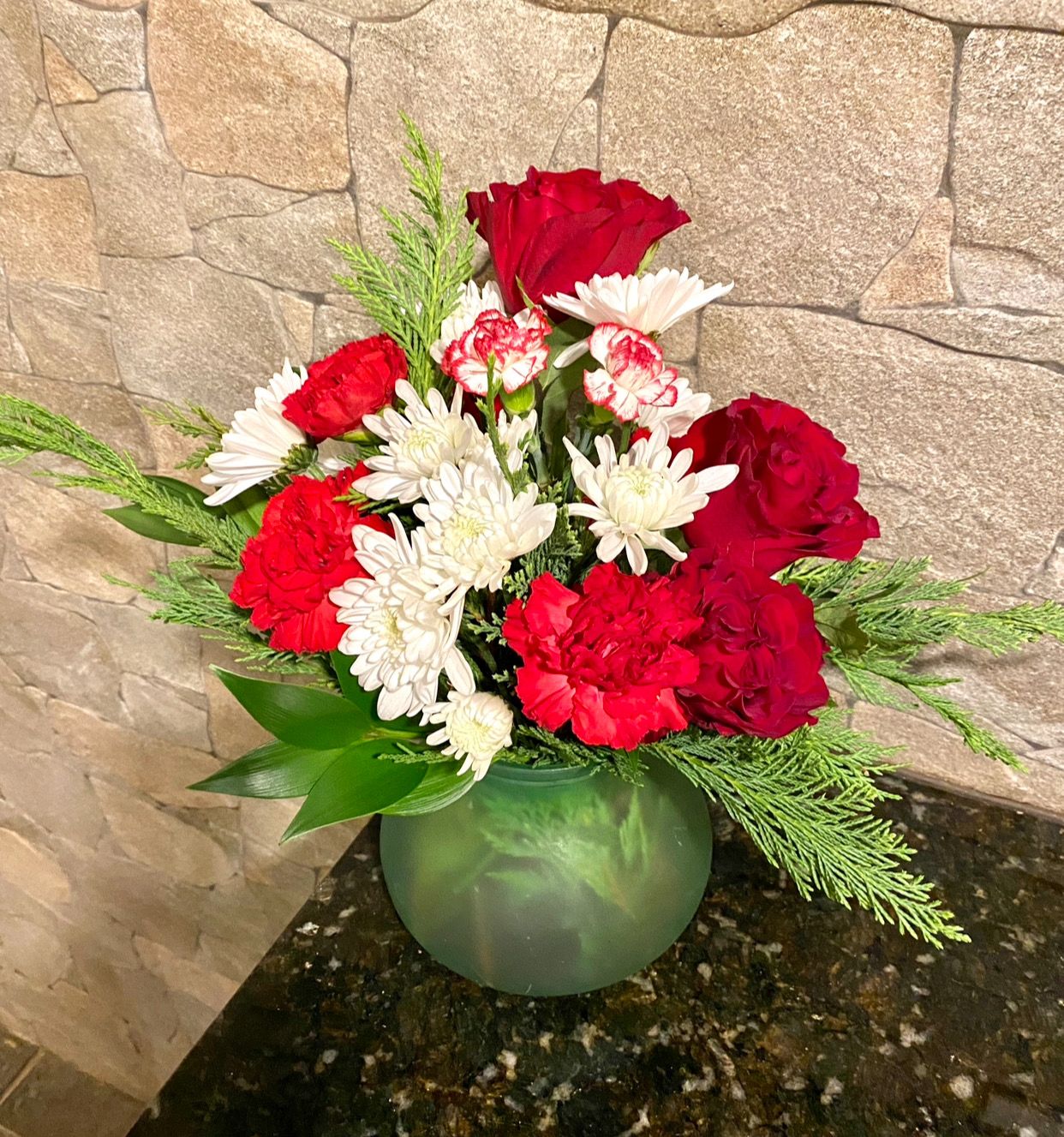 $75 Seasonal Fresh Flower Holiday Arrangement
