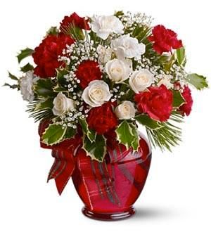 $75 Seasonal Fresh Flower Holiday Arrangement