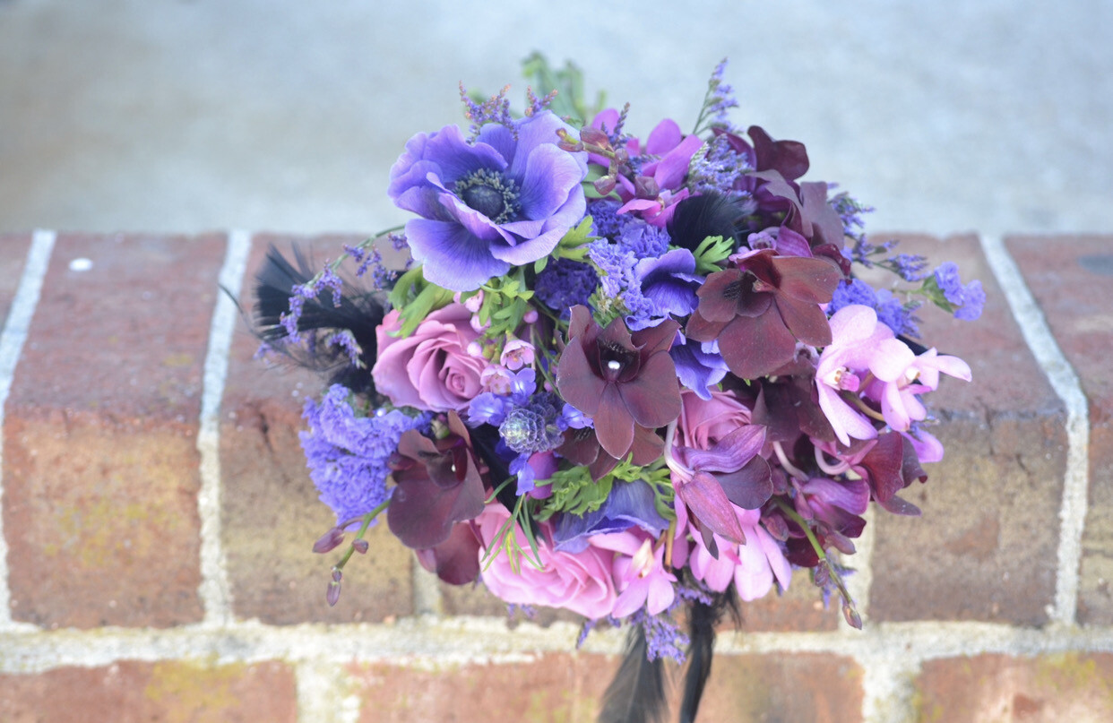 $195 Seasonal Wrapped Fresh Flower Bouquet (no vase)