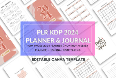 PLR 2024 KDP Planner with Journal Graphic
