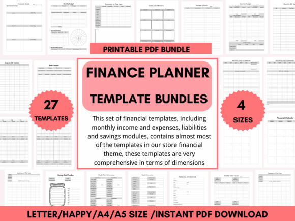 Finance Planner Bundle, Budget Planner